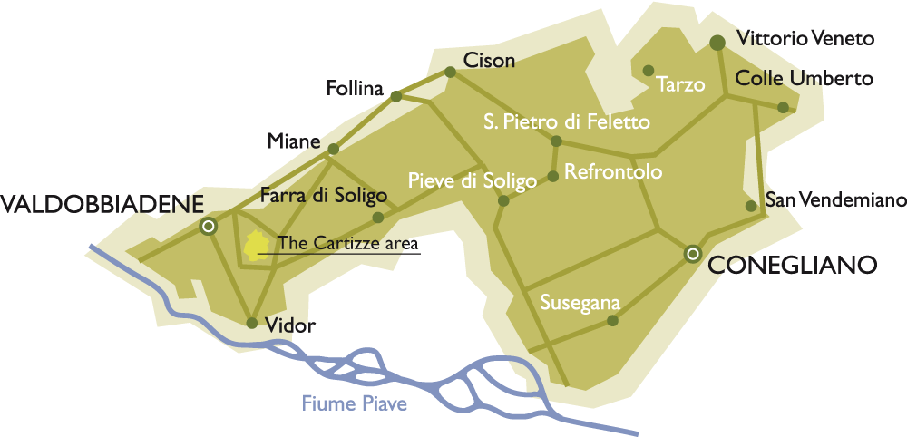 mappa zona prosecco